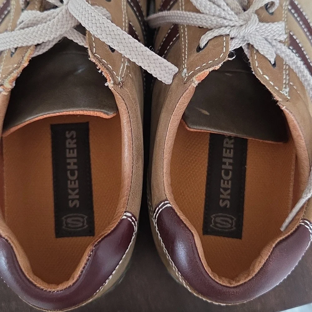 Skechers Mens Casual Leather Sneaker Size 10 - Picture 5 of 7